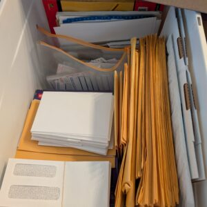 Bin of Office Supplies